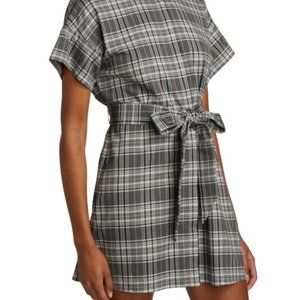Alice + Olivia Plaid Belted Mini-Dress